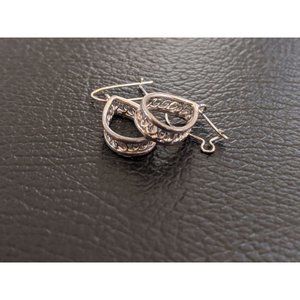 Silver teardrop dangle earrings